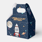 Astronaut Rocket Outer Space 1. Geburtstag Party Geschenkschachtel (Vorderseite)