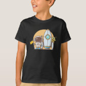 Astronaut Rocket Ship Alien T - Shirt (Vorderseite)