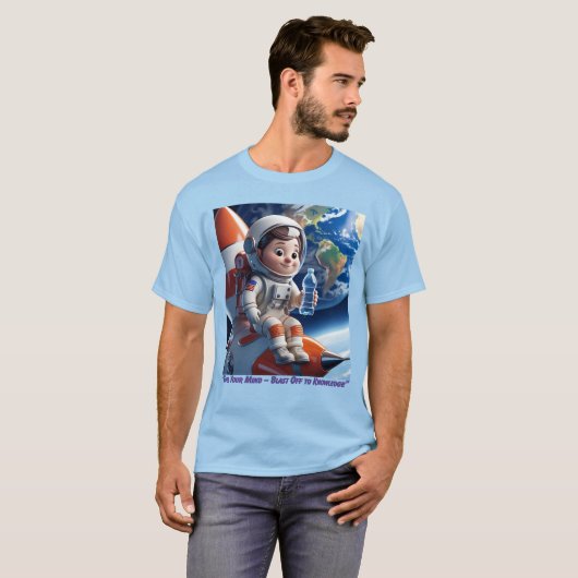 "Astronaut Rocket Space Adventure Graphic T - Shir T-Shirt (Vorne ganz)