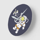 Astronaut Runde Wanduhr (Winkel)