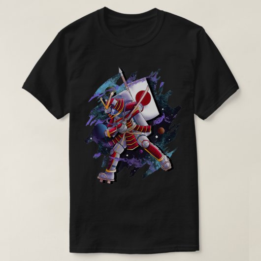 Astronaut Samurai SciFi Japan Japanisch Kunst Otak T-Shirt (Design vorne)