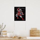 Astronaut Samurai Warrior Poster (Küche)