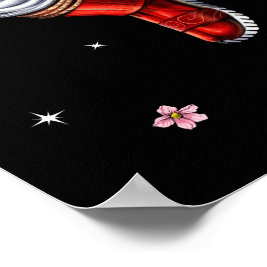 Astronaut Samurai Warrior Poster (Ecke)