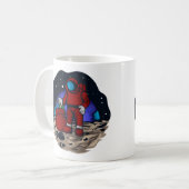 Astronaut Santa mit Geschenk Kaffeetasse (Vorderseite Links)
