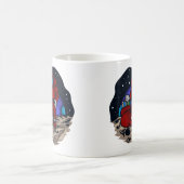 Astronaut Santa mit Geschenk Kaffeetasse (Mittel)