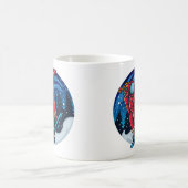 Astronaut Santa mit Skateboard Kaffeetasse (Mittel)