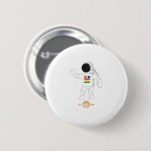 Astronaut Saturn Button (Vorne & Hinten)