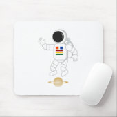 Astronaut Saturn Mousepad (Mit Mouse)