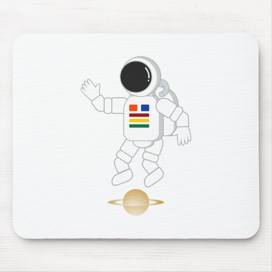 Astronaut Saturn Mousepad (Vorne)