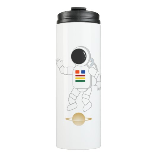 Astronaut Saturn Thermosbecher (Vorderseite)