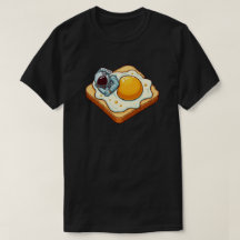 Astronaut schlafend auf Ei-Toast Grafik Kunst