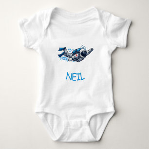 Astronaut Schwimmen Baby Strampler