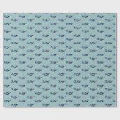 Astronaut Schwimmen Geschenkpapier (Flach)