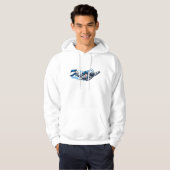 Astronaut Schwimmen Hoodie (Vorne ganz)