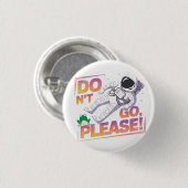 Astronaut schwimmt im Weltraum Button (Vorne & Hinten)