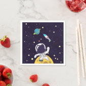 Astronaut schwimmt im Weltraum Serviette (Beispiel)