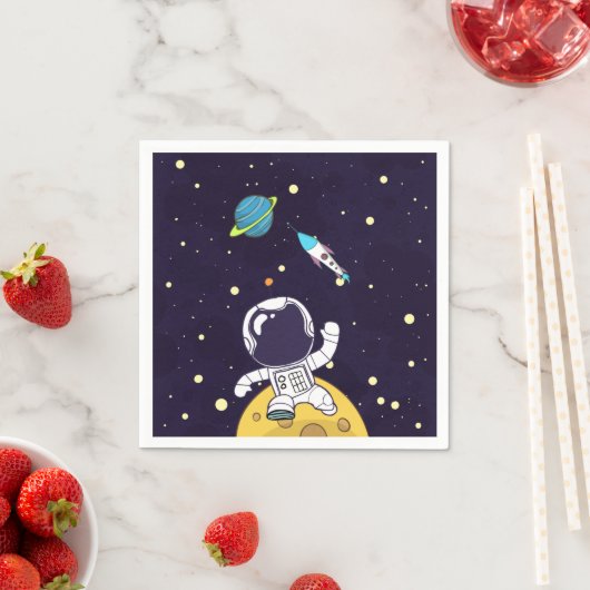 Astronaut schwimmt im Weltraum Serviette (Beispiel)