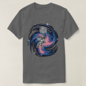 Astronaut schwimmt im Weltraumraum Galaxy T-Shirt (Design vorne)