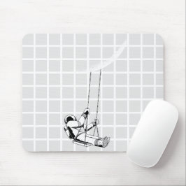 Astronaut schwingt im Weltraum Minimalist Mauspad
