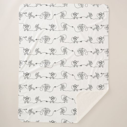 Astronaut Sherpa Blanket Sherpadecke (Vorderseite)