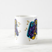 Astronaut Shirt Skull Playing Saxophone In Space M Kaffeetasse (Mittel)