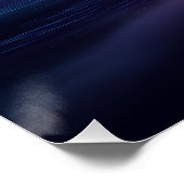 Astronaut-Silhouette auf der Akkretionsscheibe ein Poster (Ecke)