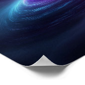 Astronaut Silhouette on Black Hole Accretion Disk Poster (Ecke)