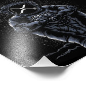 Astronaut Sitting Ripple XRP Crypto To The Moon Fotodruck (Ecke)