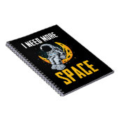 Astronaut sitzt Moon Space Spaß Notizblock (Rechte Seite)