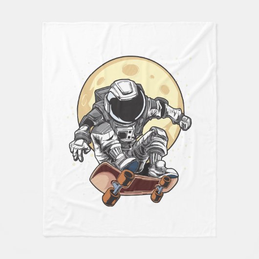 Astronaut-Skate Fleecedecke (Vorderseite)