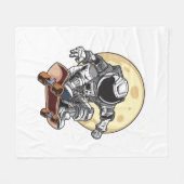 Astronaut-Skate Fleecedecke (Vorderseite (Horizontal))