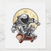 Astronaut Skate Weinetikett (Einzelnes Label)