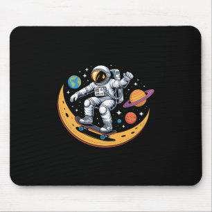 Astronaut Skateboarden Weltraum Mond Planeten Kind Mousepad