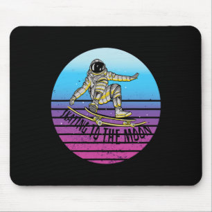 Astronaut Skateboarden Weltraum Trick Motion Futur Mousepad