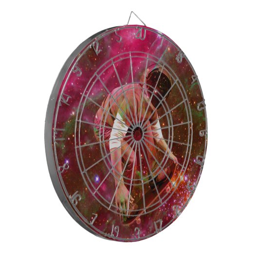 Astronaut Skateboarder Dartscheibe (Vorderseite Links)