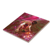 Astronaut Skateboarder Fliese (Seite)