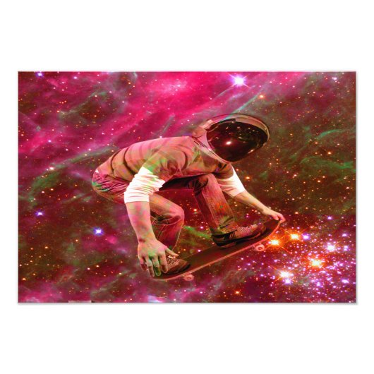 Astronaut Skateboarder Fotodruck (Vorne)