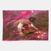 Astronaut Skateboarder Geschirrtuch (Horizontal)