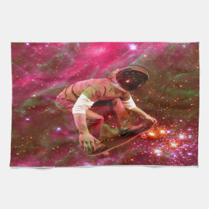 Astronaut Skateboarder Geschirrtuch