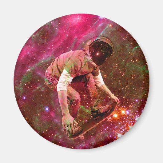 Astronaut Skateboarder Magnet (Vorne)