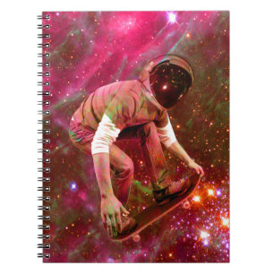 Astronaut Skateboarder Notizblock