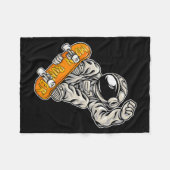 Astronaut Skateboarder, Skateboarding Lover, Astro Fleecedecke (Vorderseite (Horizontal))
