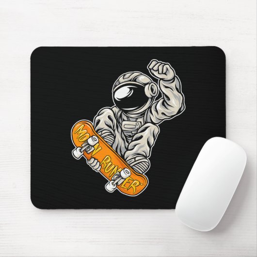 Astronaut Skateboarder, Skateboarding Lover, Astro Mousepad (Mit Mouse)