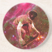 Astronaut Skateboarder Untersetzer (Vorne)