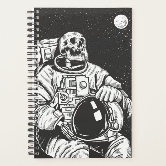 Astronaut Skeleton Spooky Skull Planer (Vorderseite)