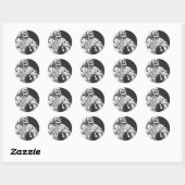 Astronaut Skeleton Spooky Skull Runder Aufkleber (Blatt)