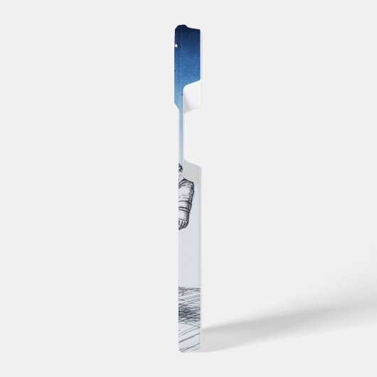 Astronaut sketch phonecase iPhone hülle (Linke Seite)