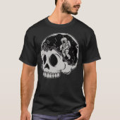 Astronaut Skull Brain - Funny Outer Space Liebhabe T-Shirt (Vorderseite)