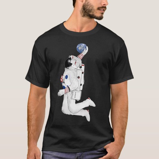 Astronaut Slam Dunk T-Shirt (Vorderseite)