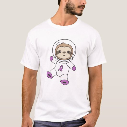 Astronaut Sloth Planet Mars Space T-Shirt (Vorderseite)